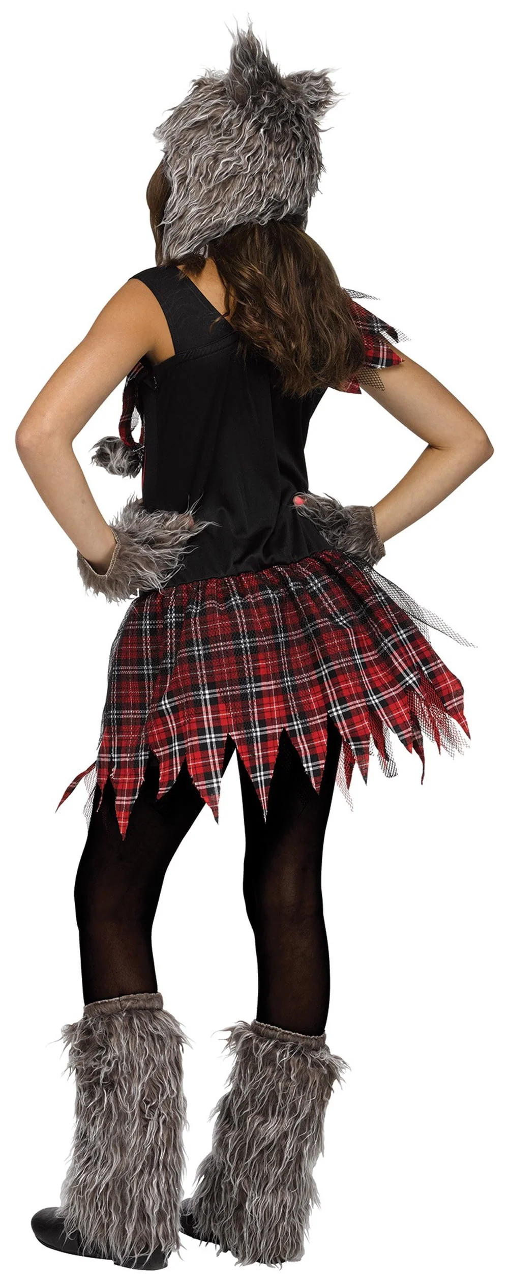 Wild Wolfie Girl Kids Costume Large 12 - 14 Multicolor - Image 2