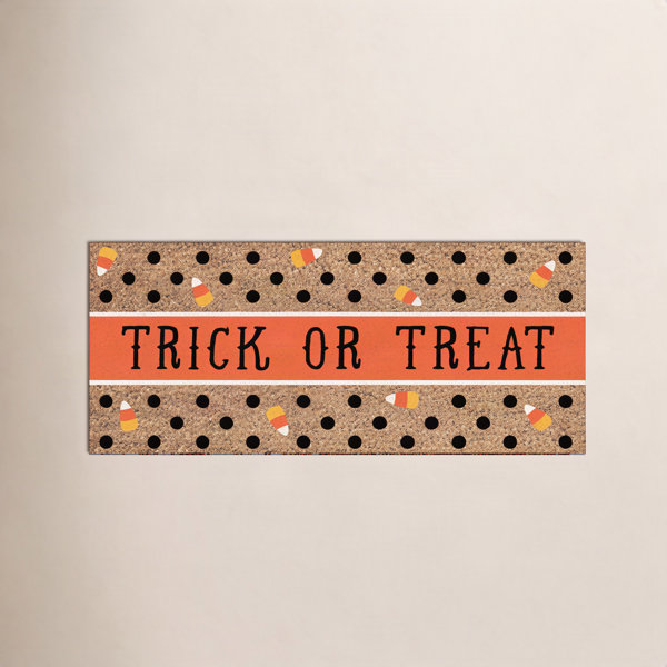 Jetson Trick or Treat Halloween Flocked Coir Sassafras Switch Mat