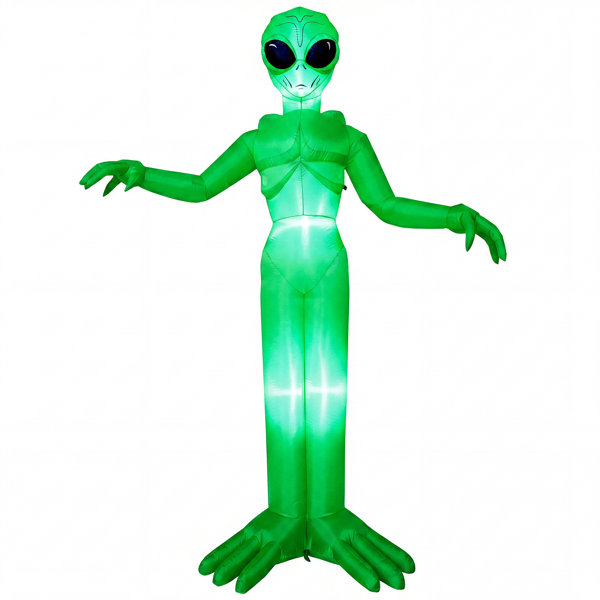 9 FT Tall Halloween Inflatable Decoration Outside, Halloween Blow Up Alien Inflatable Outdoor Decoration with Build-in LEDs for Halloween Yard Decorations Halloween Decor Outdoor