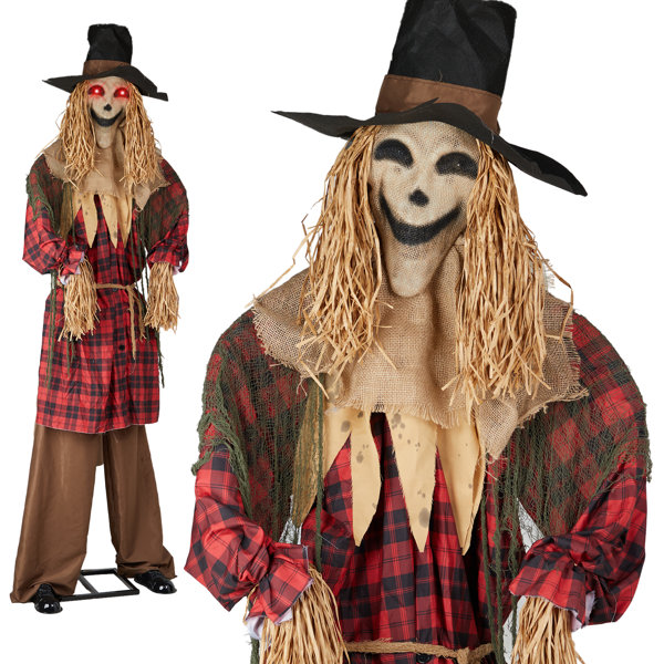 8.2Ft Scarecrow Halloween Animatronic With Sound Activated