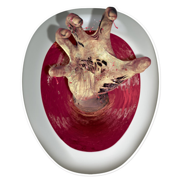 Halloween Hand Toilet Topper Peel ‘N Place