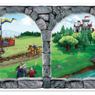 The Holiday Aisle® Halloween Party Accessory Decoration Castle Window Insta-View 38in x 62in (1/pkg) Pkg/1