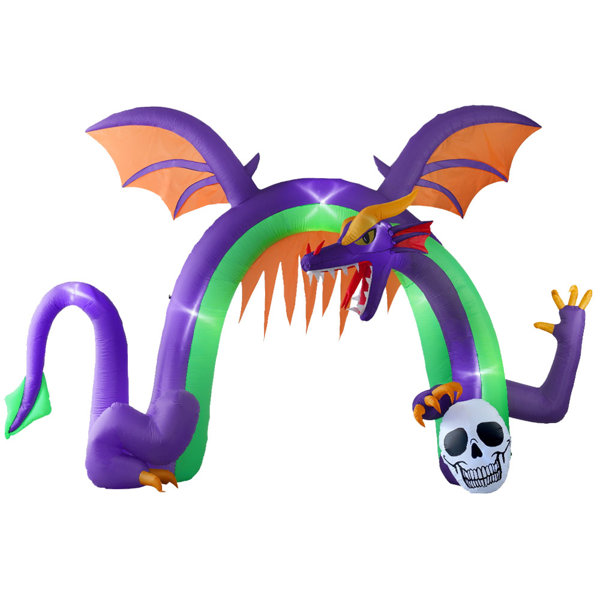 9ft Dungeon Dragon Arch Inflatable Halloween Outdoor Decoration