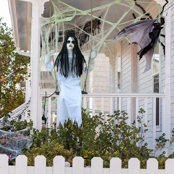 Halloween Decorations Props Hanging Swinging Girl With Creepy Expressions, Hanging Ghosts The Best Indoor And Outdoor Decorations For Halloween