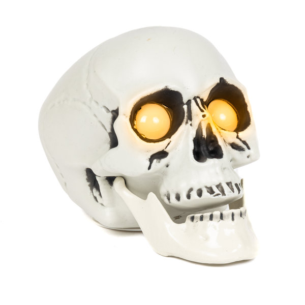 8.3 Inch Battery Operated Lighted Halloween Skull with Sound