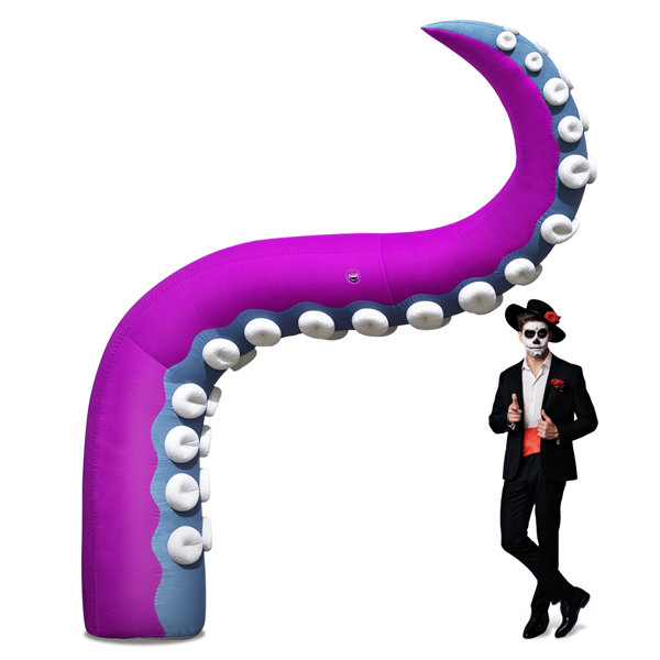 10 ft Halloween Inflatable Octopus Tentacles with Color-Changing LED Lights, Outdoor Octopus Legs Decoration for Halloween Parties, Events & Promotional Displays – Style A