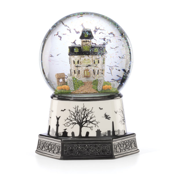Lenox Haunted Village Light-Up Snow Globe