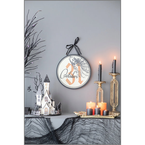 Set of 2, 12×12″ Halloween Circle Sign