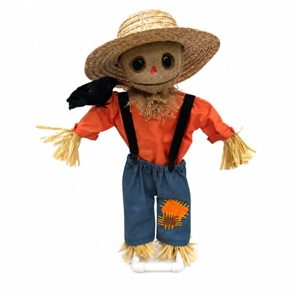 Monstrous Misfits Scaredy Crow 24 inch Halloween Decoration with Motion-Activated Voice Box
