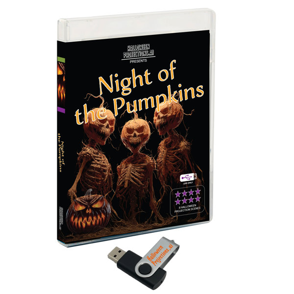 Night of Pumpkins Halloween Projection Video on USB