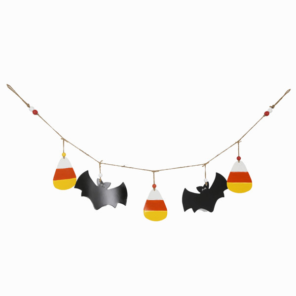 Set of 2, 47.5×7″ Halloween Garland for Holiday Wall Decor